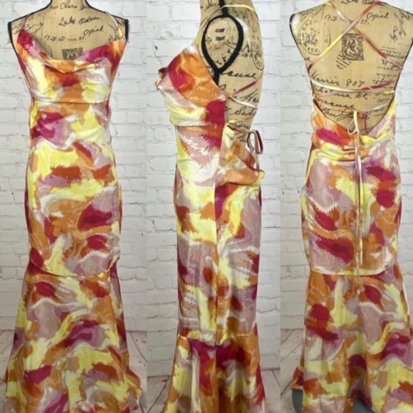 Nasty Gal Dresses & Skirts - Nasty Gal Tie Dye Print Open Back Mermaid Maxi